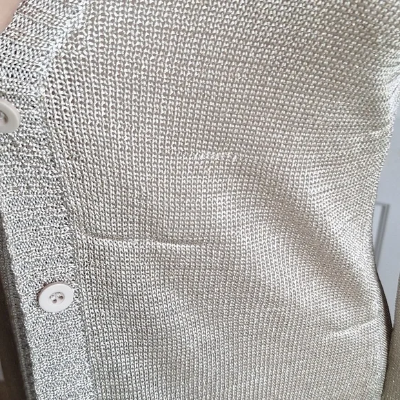🎁Chic Metallic Cardigan Sweater Size M FREE with any Bundle Purchase - Picture 10 of 13